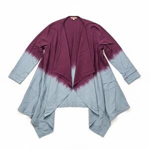 NEW Windhorse L/XL Purple Ombre Waterfall Top Jacket Lagenlook Boho Cotton